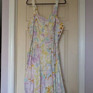Anthropologie Maeve Sleeveless Sweetheart Corset A-Line Dress